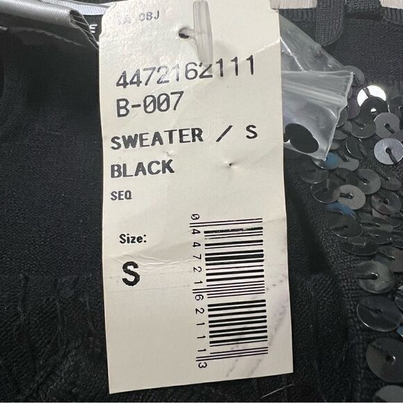 Forever 21 vintage y2k black knit sequin v neck sz S convertible straps NWT - Picture 13 of 14